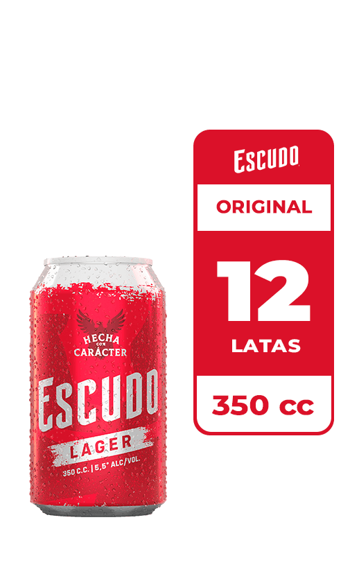 12x Cerveza Escudo 5.5° Lata 350cc