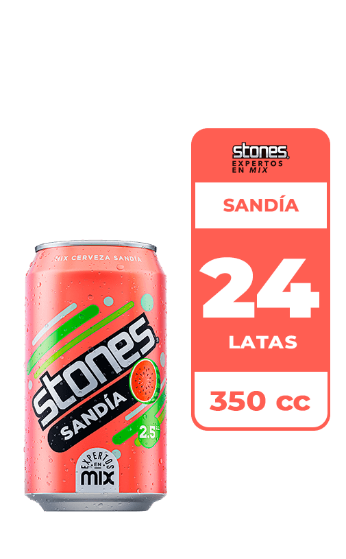 24x Cerveza Sandia Stones 2.5° Lata 350cc