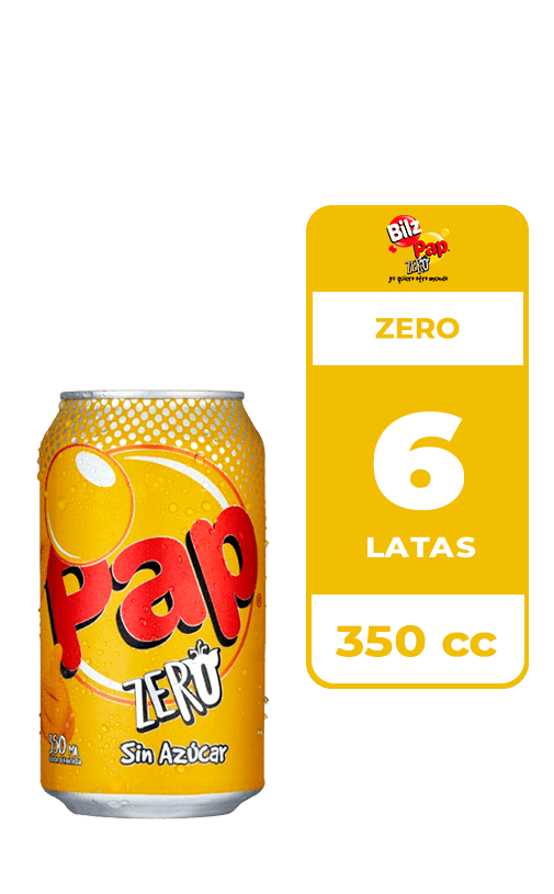 6x Bebida Pap Zero Lata 350cc