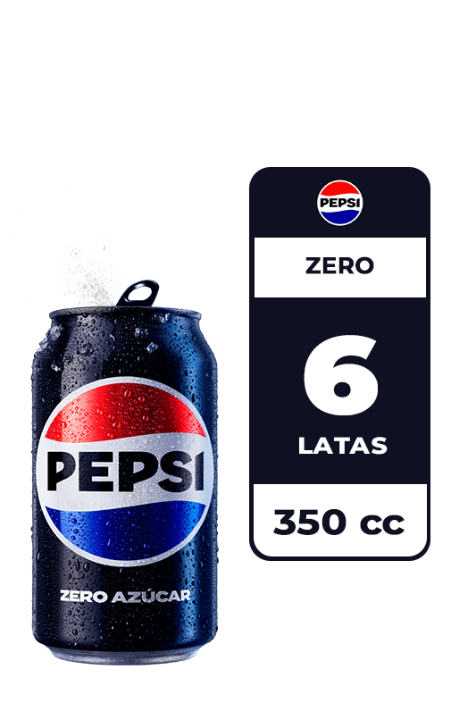 6x Bebida Pepsi Zero Lata 350cc