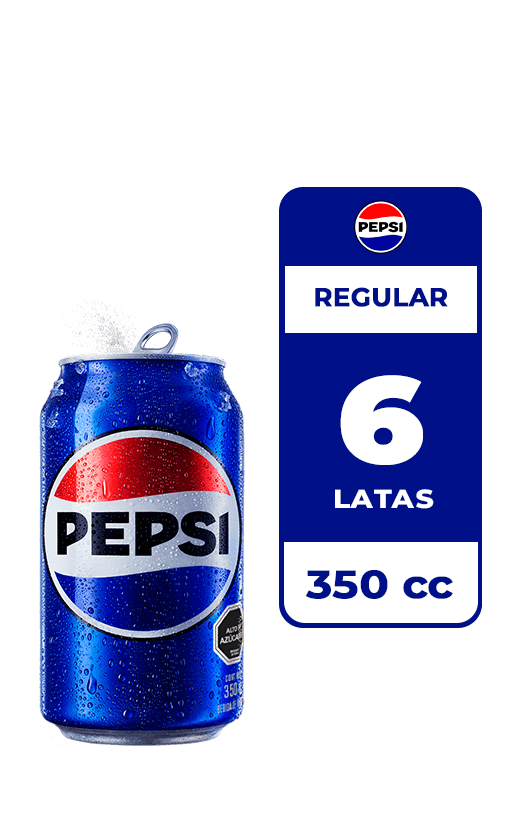 6x Bebida Pepsi Lata 350cc