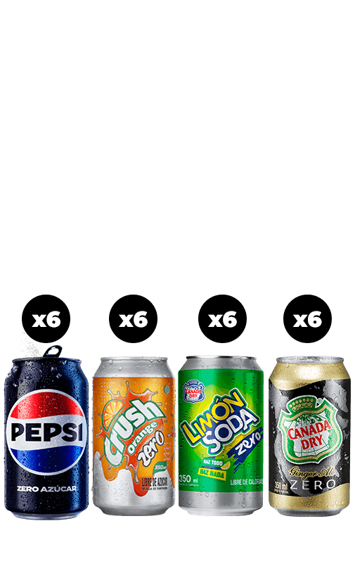 24x Bebida Sabores Zero Lata 350cc