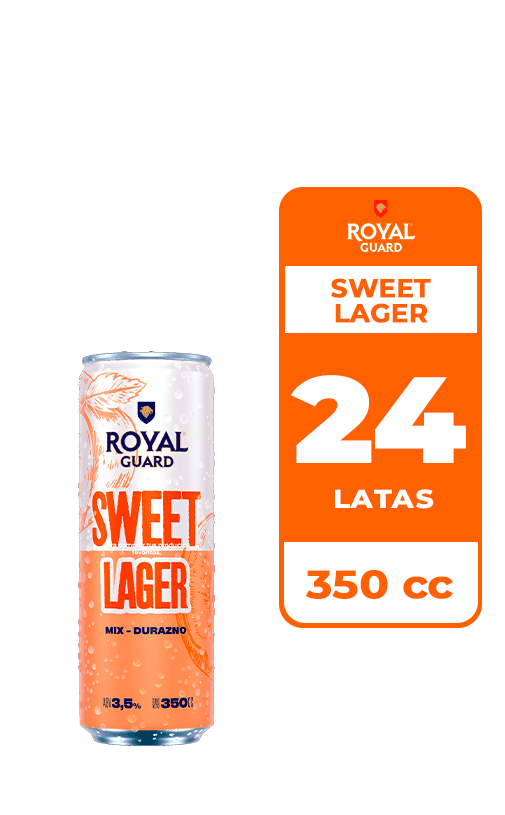 24x Cerveza Royal Guard Sweet 3.5° Lata 350cc