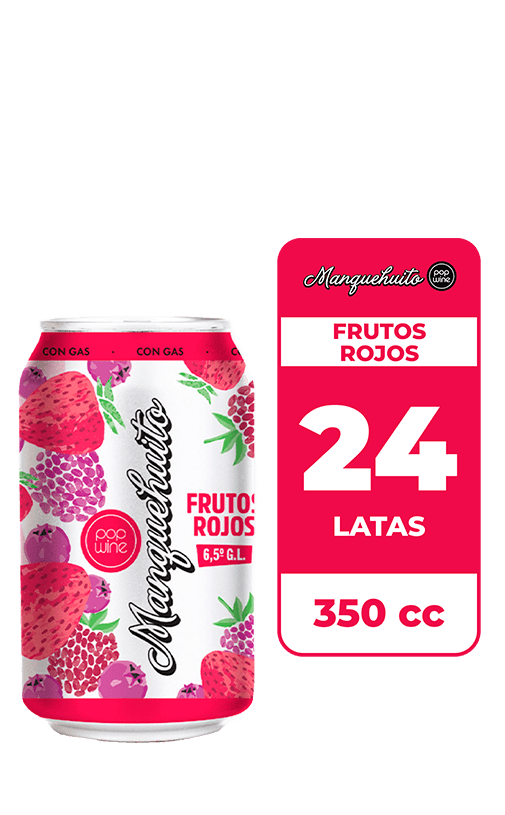 24x Cóctel de Vino Manquehuito Frutos Rojos 350cc