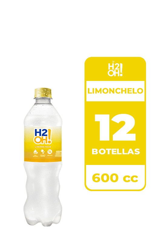12x Bebida H2OH Limonchelo 600cc