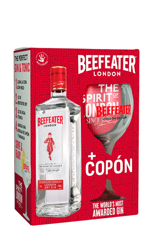 Pack Gin Beefeater London Dry 40° 750cc + Copón