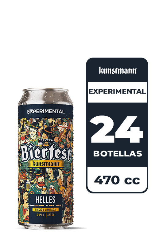 24x Cerveza Kunstmann Experimental Bierfest 5° Lata 470cc
