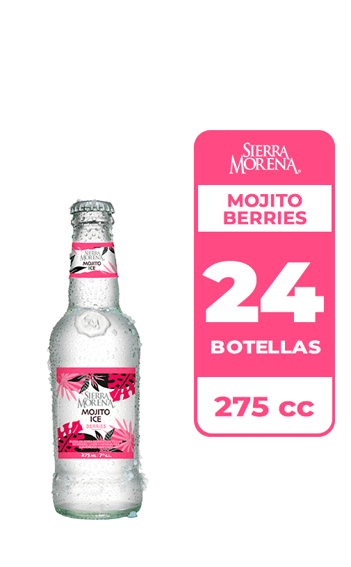 24x Cóctel Sierra Morena Mojito Ice Berries 7° Botella 275cc
