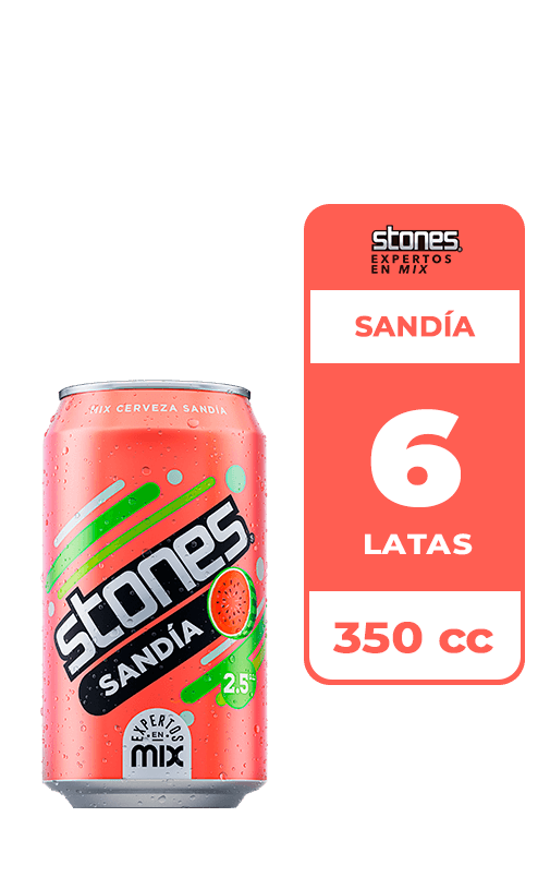 6x Cerveza Sandia Stones 2.5° Lata 350cc