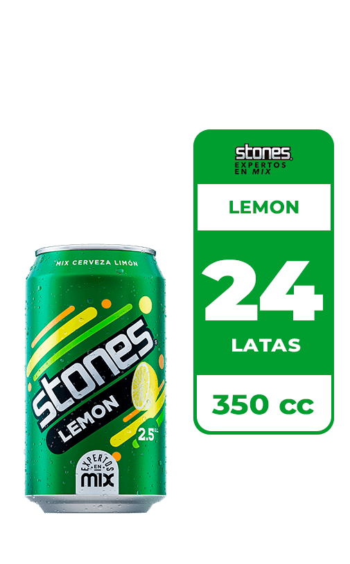 24x Cerveza Lemon Stones 2.5° Lata 350cc