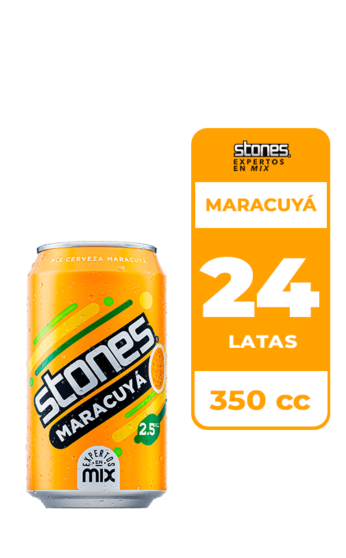 24x Cerveza Maracuyá Stones 2.5° Lata 350cc
