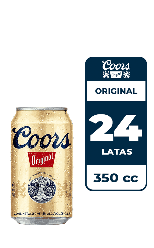 24x Cerveza Coors Original 5.0° Lata 350cc