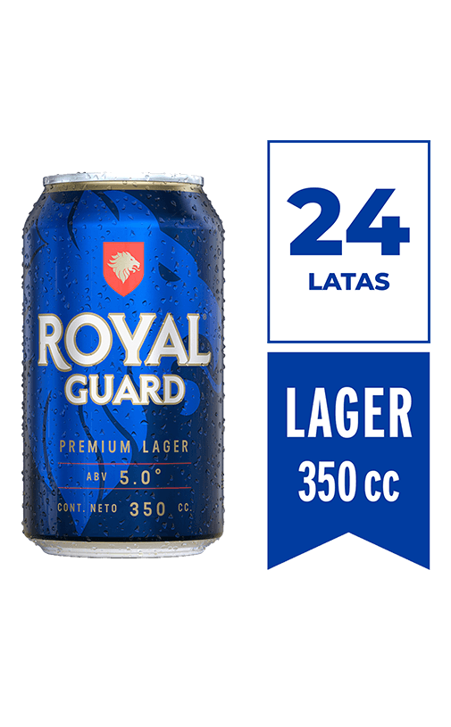 Pack 24 Cervezas Royal Guard 5.0° Lata 350cc