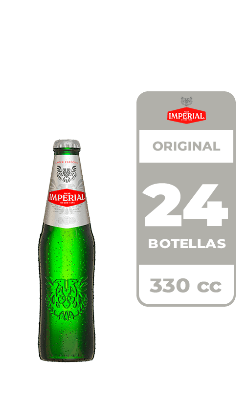 24x Cerveza Imperial Lager 4.6° Botella 330cc