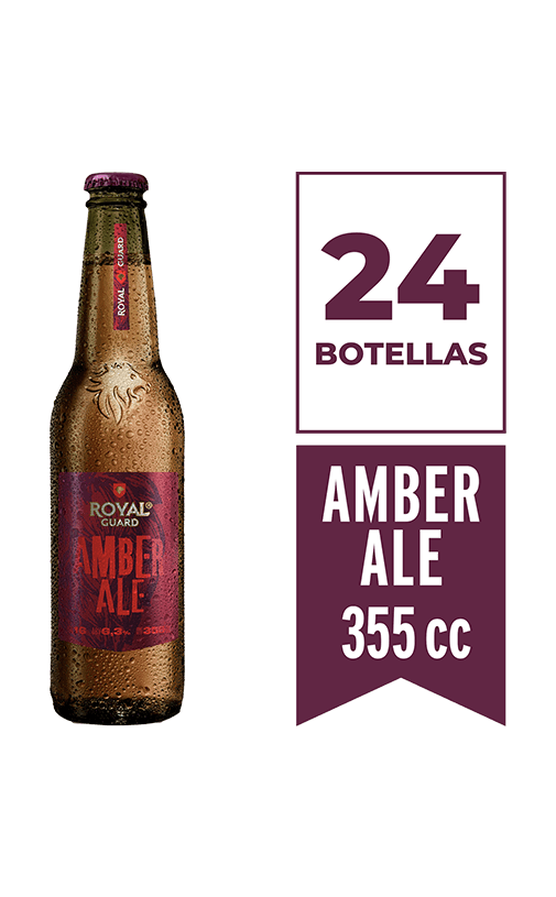 24x Cerveza Royal Guard Amber Ale 6.3° Botella 355cc