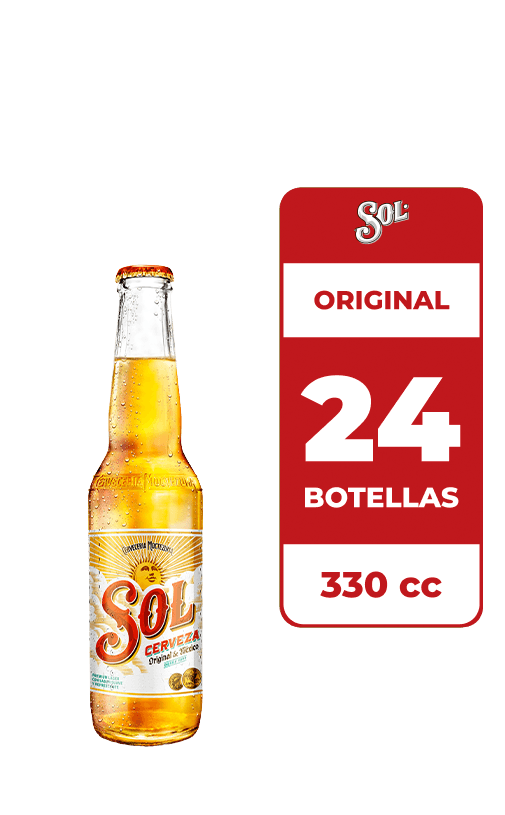 24x Cerveza Sol 4.5° Botella 330cc