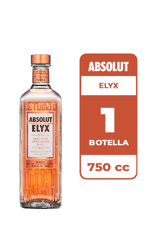 Vodka Absolut Elyx 42.3° 750cc