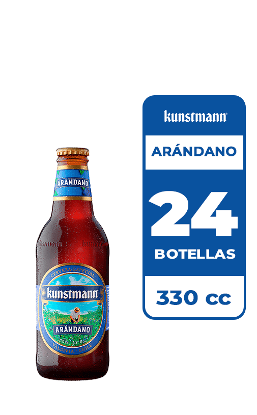 24x Cerveza Kunstmann Arándano 4.8° Botella 330cc