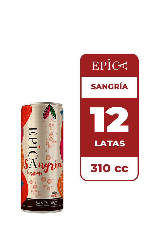 12x Sangría Épica Gasificada Lata 310cc