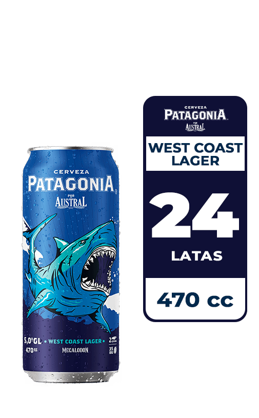 24x Cerveza Patagonia West Coast Lager 5.0° Lata 470cc