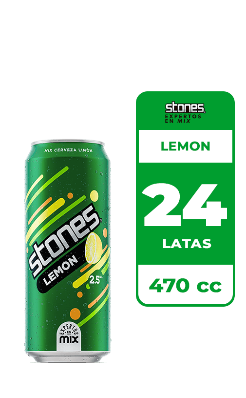 24x Cerveza Lemon Stones 2.5° Lata 470cc