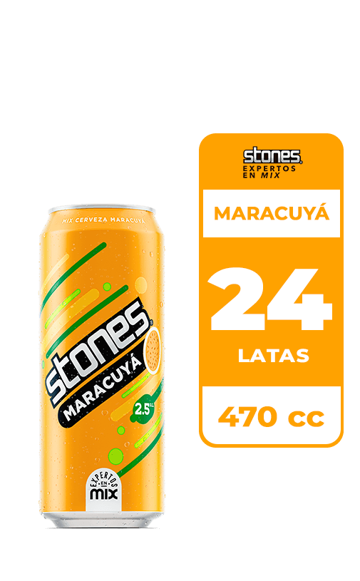 24x Cerveza Maracuyá Stones 2.5° Lata 470cc