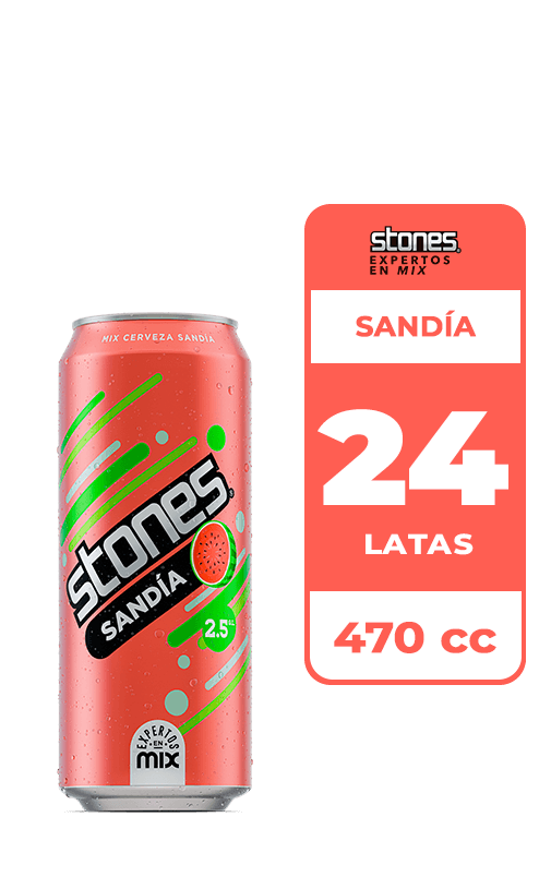 24x Cerveza Sandia Stones 2.5° Lata 470cc