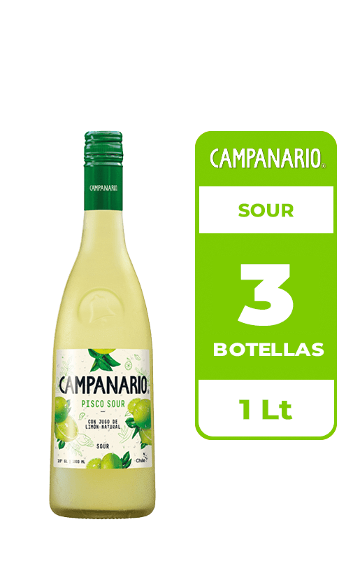 3x Cóctel Campanario Sour 14° 1000cc