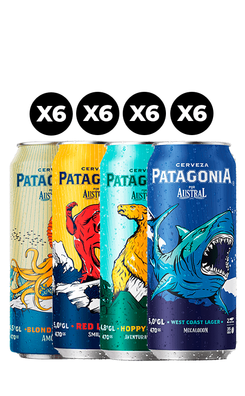 24x Cerveza Sabores Patagonia Lata 470cc