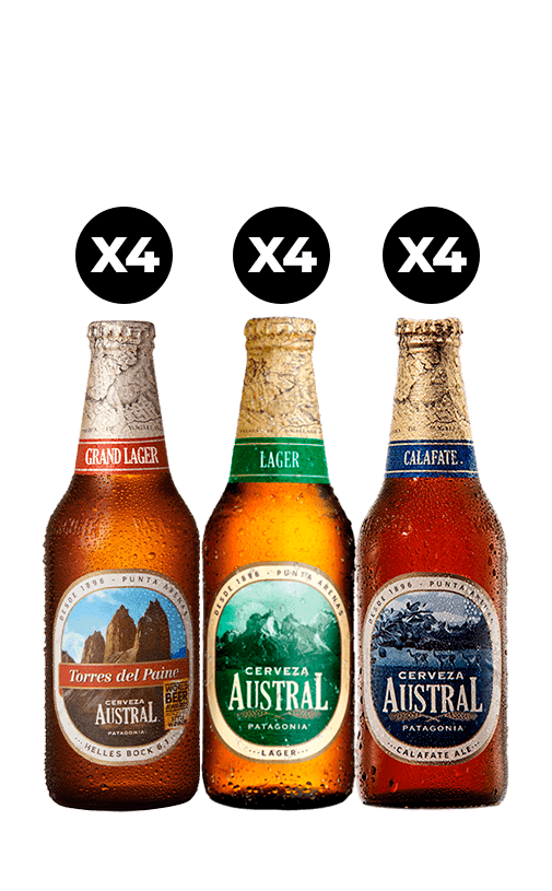 12x Cerveza Austral Variedades Botella 330cc