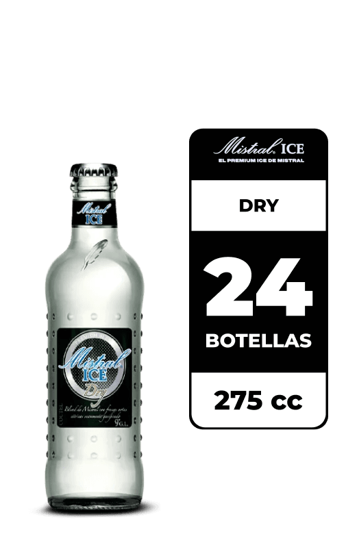 24x Cóctel Mistral Ice Dry 9° Botella 275cc