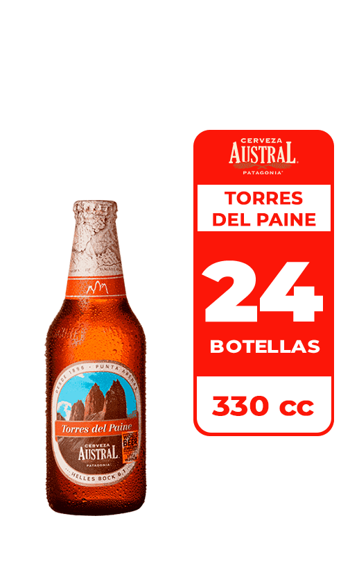 24x Cerveza Austral Torres Del Paine 6.1° Botella 330cc
