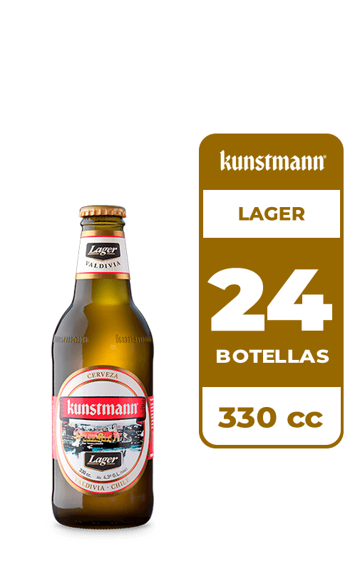 24x Cerveza Kunstmann Lager 4.3° Botella 330cc