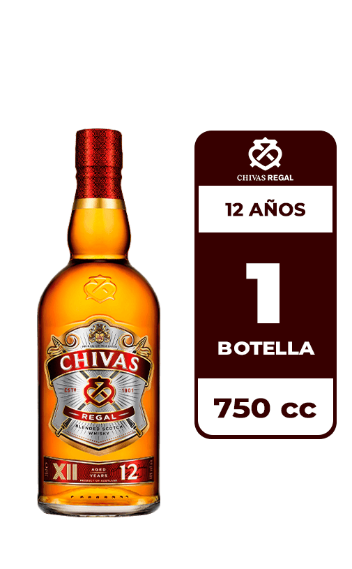 Whisky Chivas Regal 12 Años 40° 750cc
