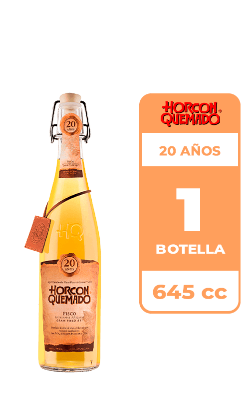 Pisco Horcón Quemado 20 Años 43° 645cc