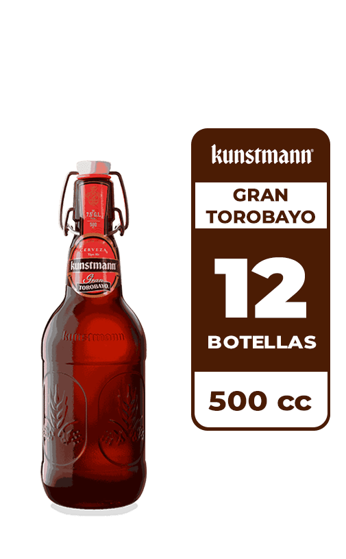 12x Cerveza Kunstmann Gran Torobayo 7.5.0° Botella 500cc