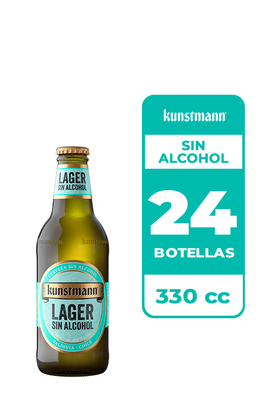 24x Cerveza Kunstmann Sin Alcohol Botella 330cc