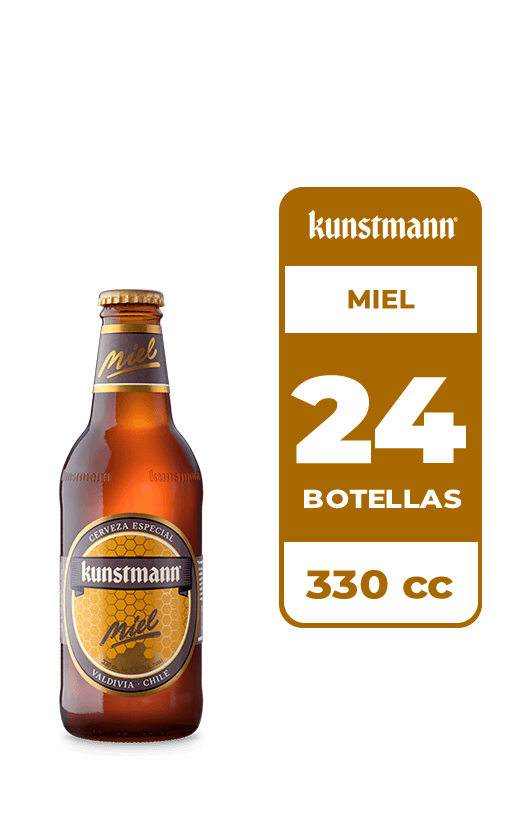 24x Cerveza Kunstmann Miel 4.8° Botella 330cc
