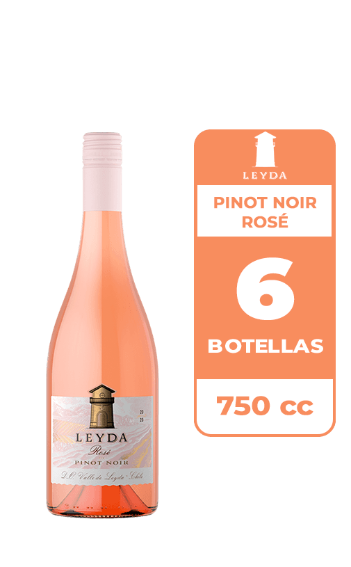 6x Vino Leyda Reserva Pinot Noir Rosé 750cc