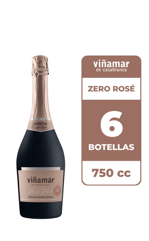 6x Espumante Viñamar Zero Rosé 750cc