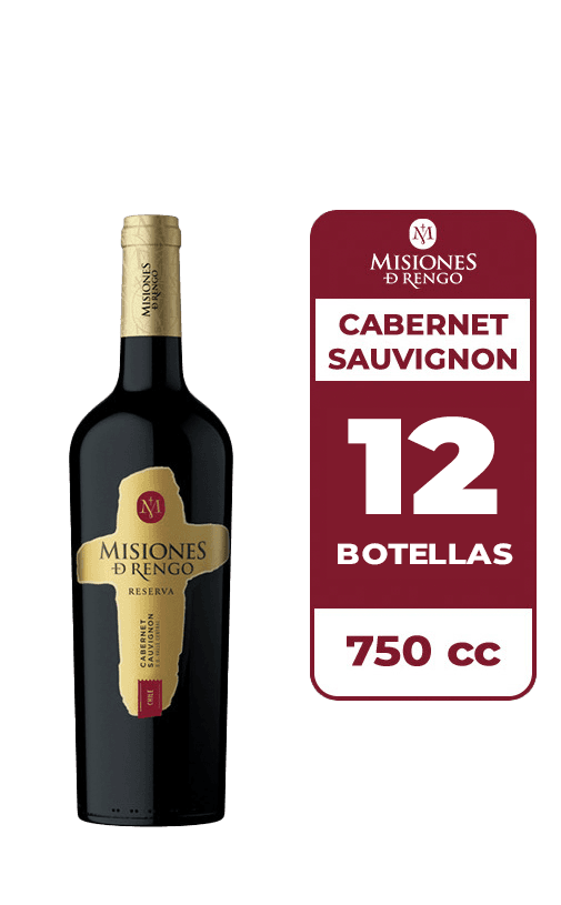 12x Vino Misiones De Rengo Reserva Cabernet Sauvignon 750cc