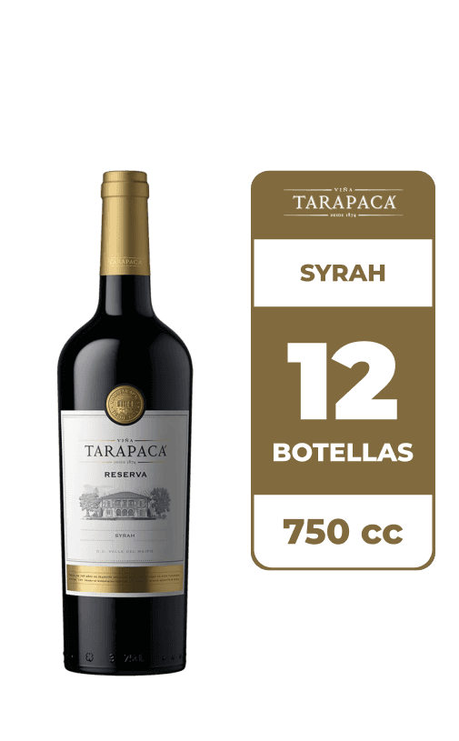 12x Vino Tarapacá Reserva Syrah 750cc