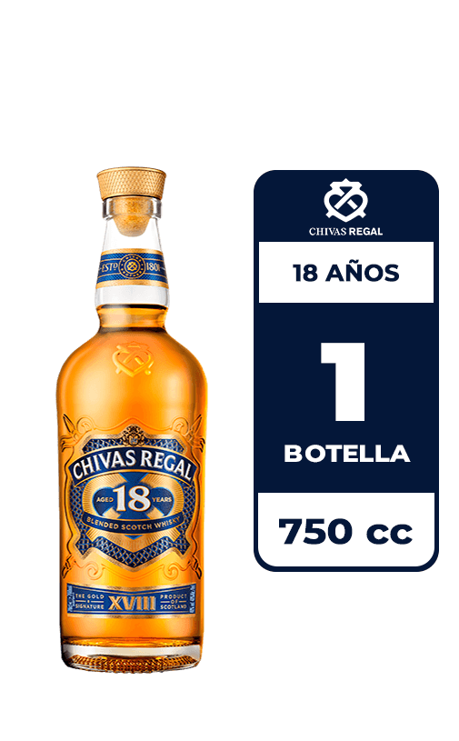 Whisky Chivas Regal 18 Años 40° 750cc