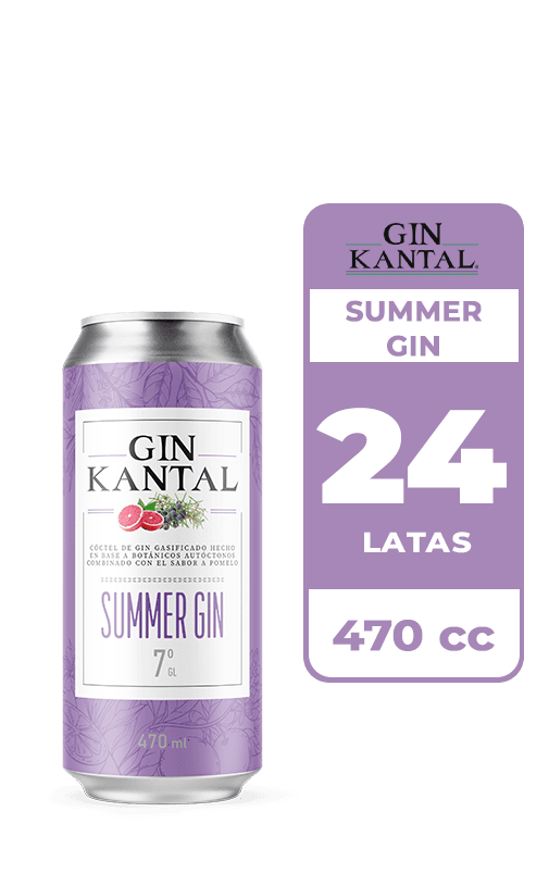 24x Cóctel Kantal Summer Gin 7° Lata 470cc