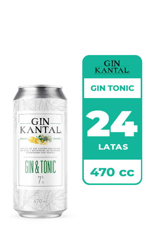 24x Cóctel Kantal Gin Tonic 7° Lata 470cc