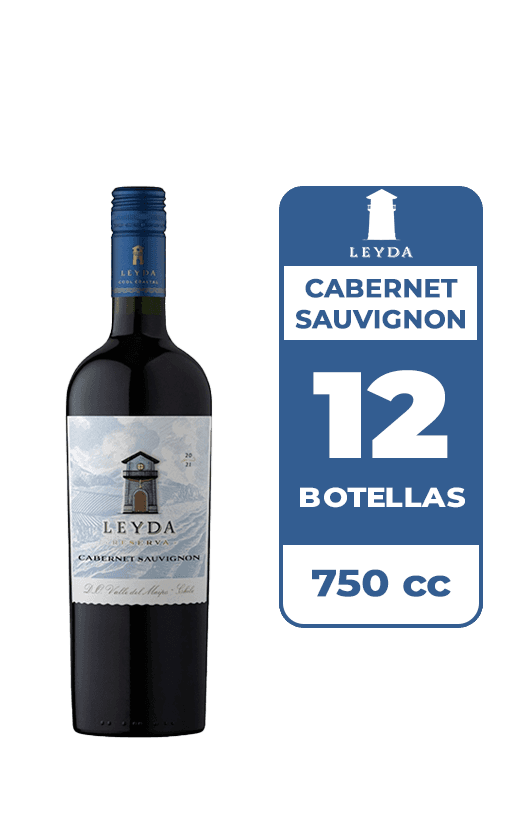 12x Vino Leyda Reserva Cabernet Sauvignon 750cc