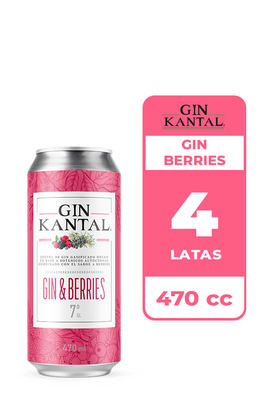 4x Cóctel Kantal Gin Berries 7° Lata 470cc
