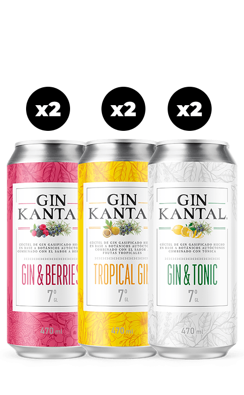 6x Cóctel Kantal Gin Variedades Lata 470cc