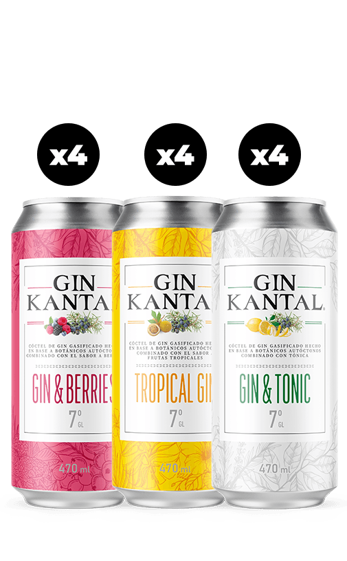 12x Cóctel Kantal Gin Variedades Lata 470cc