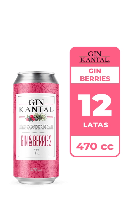12x Cóctel Kantal Gin Berries 7° Lata 470cc